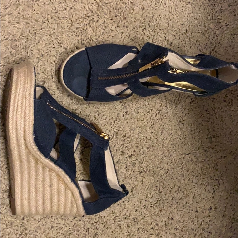 Michael Korda Navy Wedges